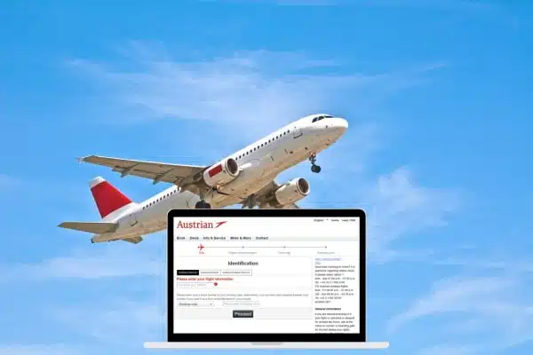 Austrian Airlines online check in - english
