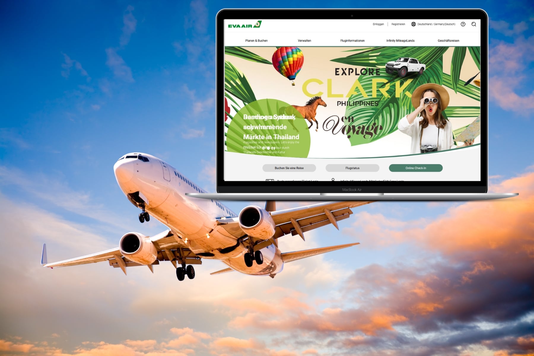 EVA Air Online Checkin Schnell und einfach einchecken