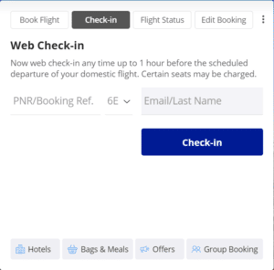 IndiGo Web check in