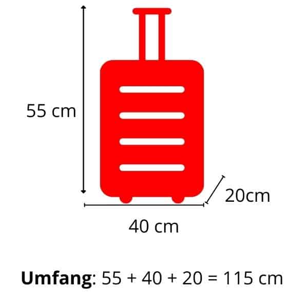 Großes Handgepäck Flug