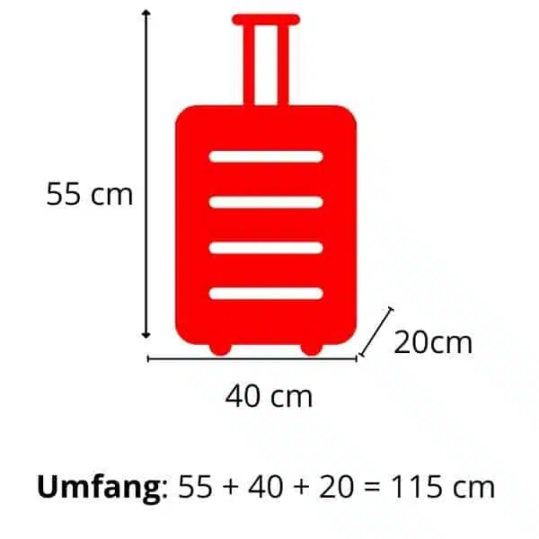 Großes Handgepäck Flug