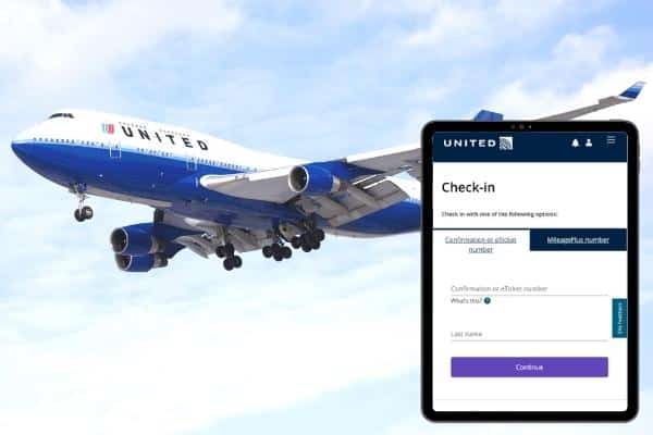 united airline online check in