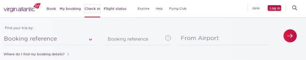 virgin atlantic check in